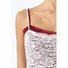 QINSEN Women’s Double Layer Lace Camisole Tank Scoop Neck Summer Y2k Going Out Trendy Cami Shirt(Pink)