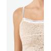 QINSEN Women’s Double Layer Lace Camisole Tank Scoop Neck Summer Y2k Going Out Trendy Cami Shirt(Taupe Gray)