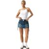 QINSEN Womens Double Lined Tank Tops Boat Neck Adjustable Spaghetti Straps Bodycon Camisole Shirts(White)