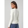 QINSEN Womens Long Sleeve Crewneck Cardigan Sweater Lightweight Button Down Knit Tops Outerwear(Beige)