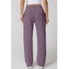 QINSEN Womens Medium Waist Baggy Elastic Waist Sweatpants Casual Fleece Long Pants with Pockets(Lavender)