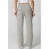 QINSEN Womens Medium Waist Baggy Elastic Waist Sweatpants Casual Fleece Long Pants with Pockets(Light Grey)