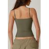 QINSEN Womens Spaghetti Strap Sweetheart Neck Sleeveless Top Slim Fit Going Out Camisole Basic Top(Army Green)