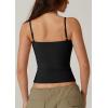 QINSEN Womens Spaghetti Strap Sweetheart Neck Sleeveless Top Slim Fit Going Out Camisole Basic Top(Black)