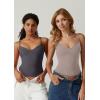 QINSEN Womens Spaghetti Strap Sweetheart Neck Sleeveless Top Slim Fit Going Out Camisole Basic Top(Dark Grey)