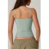 QINSEN Womens Spaghetti Strap Sweetheart Neck Sleeveless Top Slim Fit Going Out Camisole Basic Top(Green)