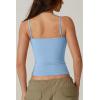QINSEN Womens Spaghetti Strap Sweetheart Neck Sleeveless Top Slim Fit Going Out Camisole Basic Top(Light Blue)