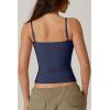 QINSEN Womens Spaghetti Strap Sweetheart Neck Sleeveless Top Slim Fit Going Out Camisole Basic Top(Navy)