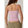 QINSEN Womens Spaghetti Strap Sweetheart Neck Sleeveless Top Slim Fit Going Out Camisole Basic Top(Peach)