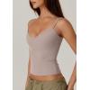 QINSEN Womens Spaghetti Strap Sweetheart Neck Sleeveless Top Slim Fit Going Out Camisole Basic Top(Pink(adobe Rose))