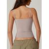 QINSEN Womens Spaghetti Strap Sweetheart Neck Sleeveless Top Slim Fit Going Out Camisole Basic Top(Pink(adobe Rose))