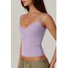 QINSEN Womens Spaghetti Strap Sweetheart Neck Sleeveless Top Slim Fit Going Out Camisole Basic Top(Purple)