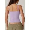 QINSEN Womens Spaghetti Strap Sweetheart Neck Sleeveless Top Slim Fit Going Out Camisole Basic Top(Purple)