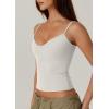 QINSEN Womens Spaghetti Strap Sweetheart Neck Sleeveless Top Slim Fit Going Out Camisole Basic Top(White)