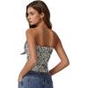 QINSEN Women’s Tube Tops Strapless Bandeau Tops Double Lined Slim Fit Summer Going Out Tank Tops(Zebra)