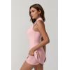 QINSEN Womens Zip Front Tennis Dress Polo Collar Racer Back Workout Golf Dresses Build in Shorts with Pockets(Pink)