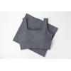 QINSEN Workout Sets for Women 2 Piece Seamless Ribbed Crop Tank High Waist Shorts Yoga Outfits(Dark Grey)