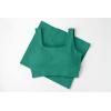 QINSEN Workout Sets for Women 2 Piece Seamless Ribbed Crop Tank High Waist Shorts Yoga Outfits(Emerald Green)