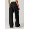QINSEN Womens Zip Front Wide Leg Long Pants High Waist Causal Cargo Pants Cotton Pocket Palazzo Pants(Black)