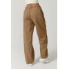 QINSEN Womens Zip Front Wide Leg Long Pants High Waist Causal Cargo Pants Cotton Pocket Palazzo Pants(Brown)