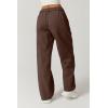 QINSEN Womens Zip Front Wide Leg Long Pants High Waist Causal Cargo Pants Cotton Pocket Palazzo Pants(Coffee Bean)