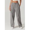 QINSEN Womens Zip Front Wide Leg Long Pants High Waist Causal Cargo Pants Cotton Pocket Palazzo Pants(Dark Grey)