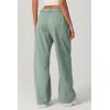 QINSEN Womens Zip Front Wide Leg Long Pants High Waist Causal Cargo Pants Cotton Pocket Palazzo Pants(Iceberg Green)