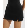 QINSEN Two Piece Womens Spaghetti Strap Tennis Dress with Shorts Racer Back Workout Golf Dresses(Black)