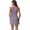 QINSEN Womens Zip Front Tennis Dress Polo Collar Racer Back Workout Golf Dresses Build in Shorts with Pockets(Twilight Purple)