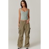 QINSEN Women’s Sweetheart Neck Sleeveless Crop Tank Form-Fitting Wide Strap Top for Casual Active Wear(Army Green)