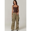 QINSEN Women’s Sweetheart Neck Sleeveless Crop Tank Form-Fitting Wide Strap Top for Casual Active Wear(Chestnut)