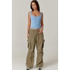 QINSEN Women’s Sweetheart Neck Sleeveless Crop Tank Form-Fitting Wide Strap Top for Casual Active Wear(Light Blue)