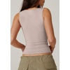 QINSEN Women’s Sweetheart Neck Sleeveless Crop Tank Form-Fitting Wide Strap Top for Casual Active Wear(Pink(adobe Rose))