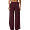 QINSEN Women’s Wrinkle-Free Wide Leg Palazzo Pants High Rise Flowy Drape Drawstring Elastic Waist Trousers with Pockets(Cabernet)