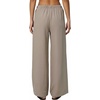 QINSEN Women’s Wrinkle-Free Wide Leg Palazzo Pants High Rise Flowy Drape Drawstring Elastic Waist Trousers with Pockets(Gray Morn)