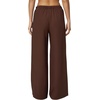 QINSEN Women’s Wrinkle-Free Wide Leg Palazzo Pants High Rise Flowy Drape Drawstring Elastic Waist Trousers with Pockets(Mocha Brown)