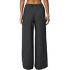 QINSEN Women’s Wrinkle-Free Wide Leg Palazzo Pants High Rise Flowy Drape Drawstring Elastic Waist Trousers with Pockets(Quiet Shade)