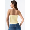 QINSEN Women’s Tube Top Double Lined Strapless Bandeau Top Summer Slim Fit Going Out Tank Tops(Baby Yellow)