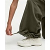QINSEN Women’s Wide Leg Yoga Pants High Waisted Zipper Pockets Stretchy Palazzo Pants with Drawstring Hem(Army Green)