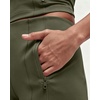QINSEN Women’s Wide Leg Yoga Pants High Waisted Zipper Pockets Stretchy Palazzo Pants with Drawstring Hem(Army Green)