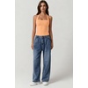 QINSEN Women’s Halter Tank Top Button Closure Cropped Going Out Cami Tops(Coral)