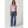 QINSEN Women’s Halter Tank Top Button Closure Cropped Going Out Cami Tops(Mauve Pink)