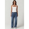 QINSEN Women’s Halter Tank Top Button Closure Cropped Going Out Cami Tops(White)