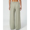 QINSEN Womens Wide Leg Palazzo Pants Wrinkle Resistant Flowy Drape Trousers(Sylvan Green)