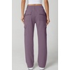 QINSEN Womens Elastic Medium Waist Pocket Sweatpants Fleece Cargo Pants(Lavender)