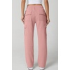 QINSEN Womens Elastic Medium Waist Pocket Sweatpants Fleece Cargo Pants(Peachskin)