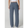 QINSEN Womens Elastic Medium Waist Pocket Sweatpants Fleece Cargo Pants(Slate Blue)