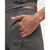 QINSEN Women’s Wide Leg Yoga Pants High Waisted Zipper Pockets Stretchy Palazzo Pants with Drawstring Hem(Dark Grey)