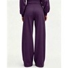 QINSEN Women’s Wide Leg Yoga Pants High Waisted Zipper Pockets Stretchy Palazzo Pants with Drawstring Hem(Purple)