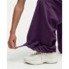QINSEN Women’s Wide Leg Yoga Pants High Waisted Zipper Pockets Stretchy Palazzo Pants with Drawstring Hem(Purple)